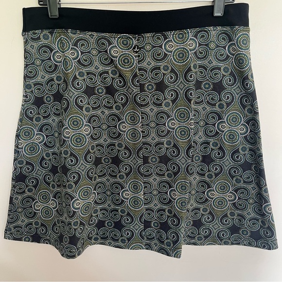 Women’s Prana A Line Lightweight Geometric Pattern Skirt Size Medium Brown Blue - Picture 7 of 7